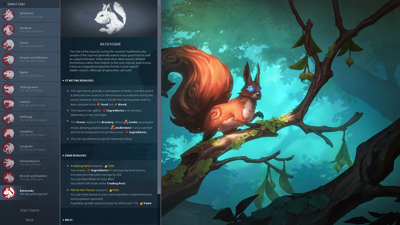 Northgard - Ratatoskr Clan of the Squirrel DLC - PC (Steam) — скриншот 1