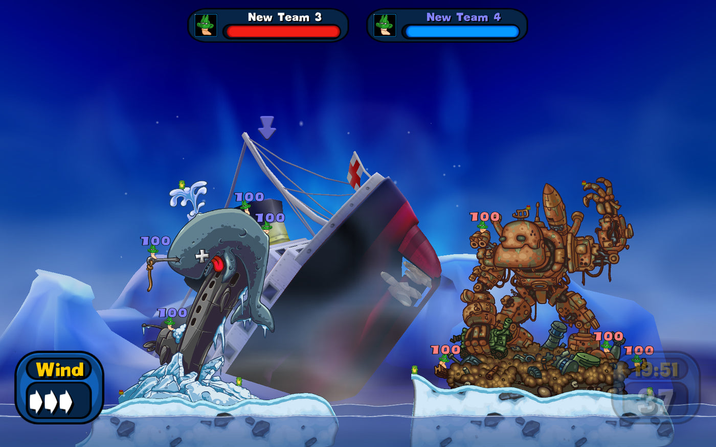 Worms Reloaded: The Pre-order Forts and Hats DLC Pack - PC (Steam) — скриншот 5
