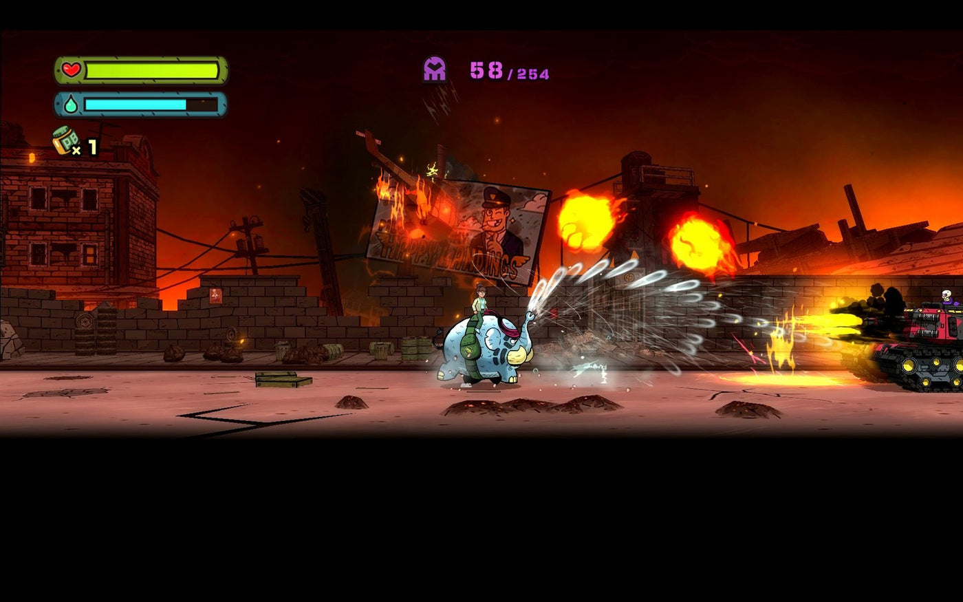 TEMBO THE BADASS ELEPHANT - PC (Steam) — скриншот 2