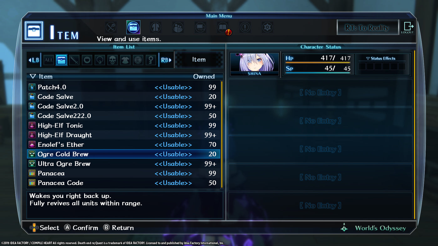 Death end re;Quest - Healing Item Set DLC - PC (Steam) — скриншот 3