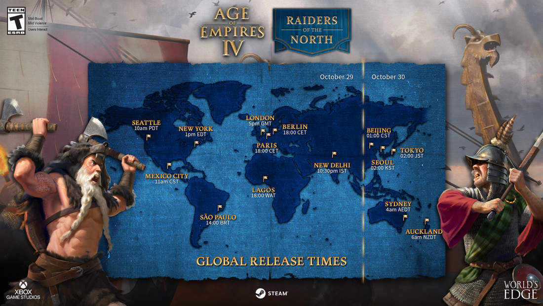 Raiders of the North Time Zone Map