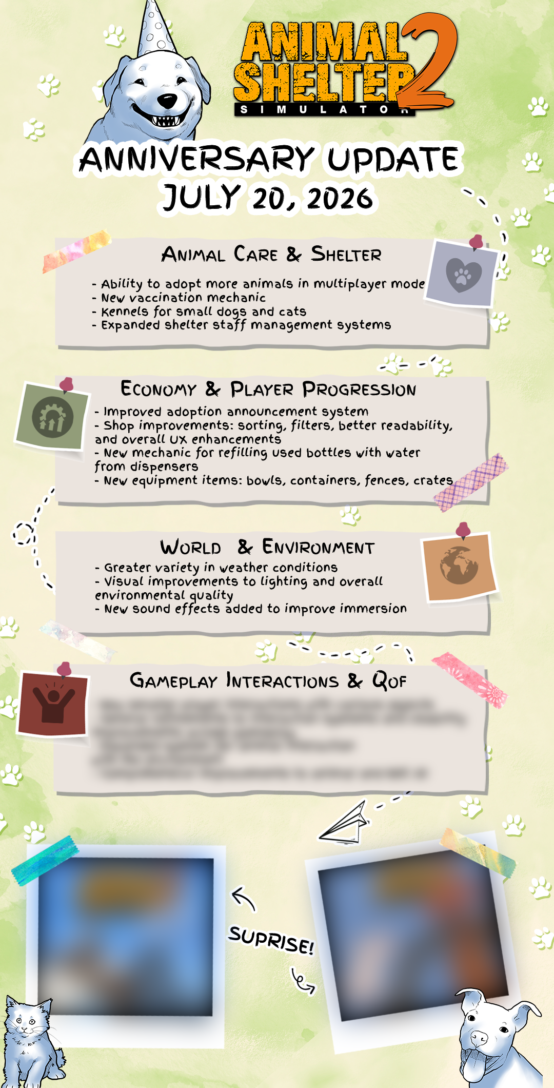 Upcoming Anniversary Update: World & Environment 💡