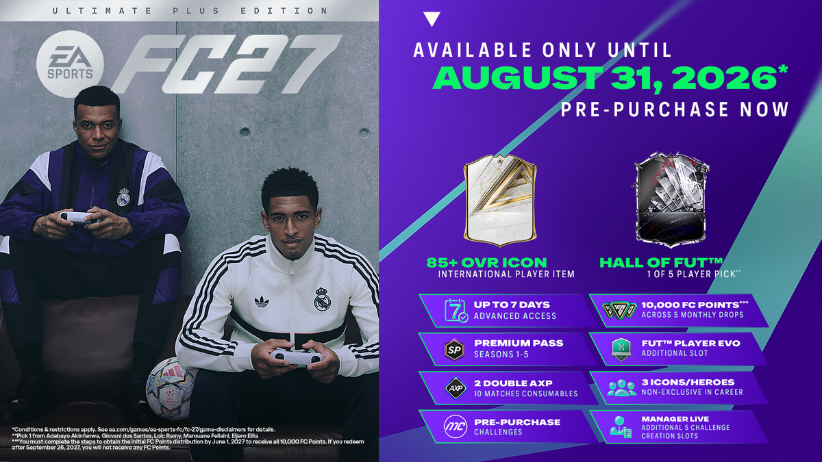 Last chance to pre-purchase FC 27 Ultimate Plus Edition