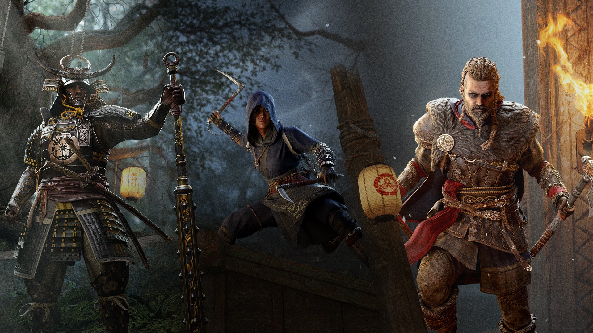 For the Creed crossover: Naoe and Yasuke in For Honor