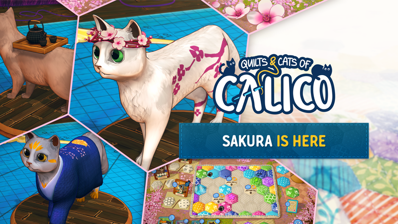 Sakura Season is Back in Quilts and Cats of Calico! 🌸