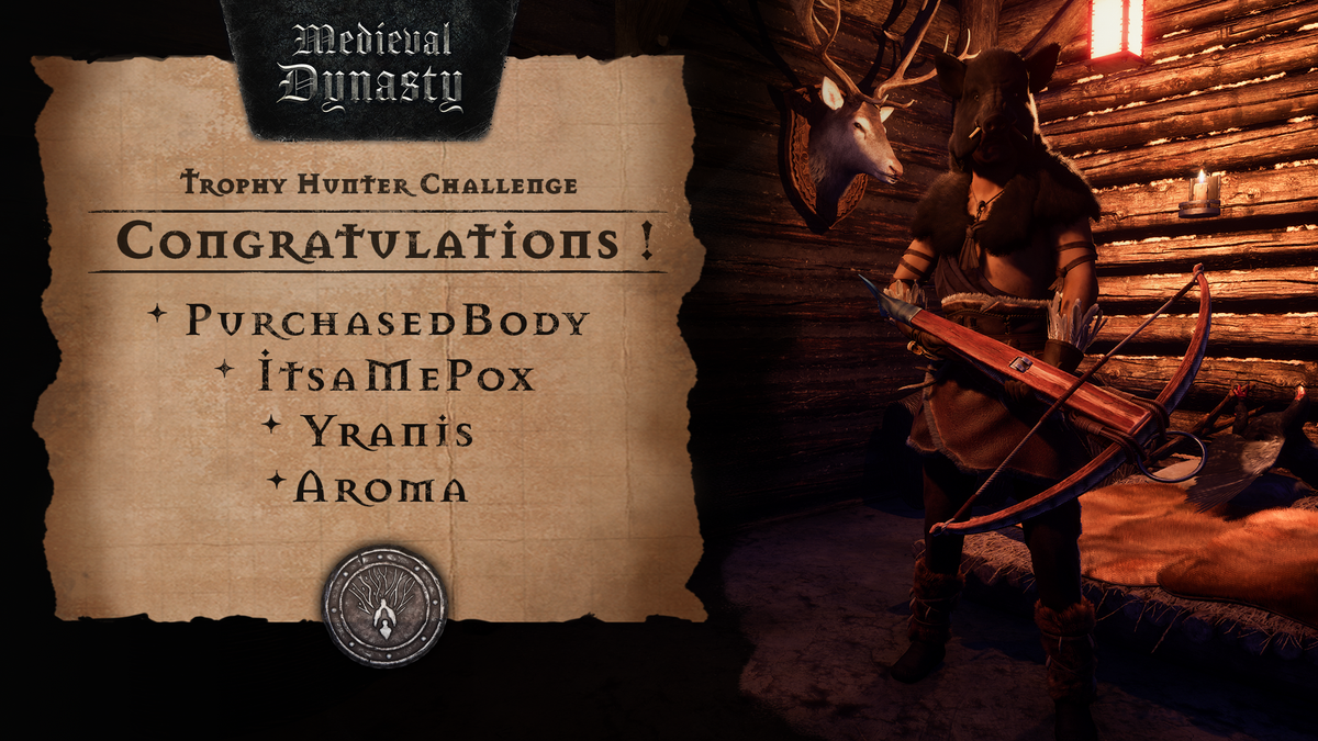 Trophy Hunting Challenge Winners 🏆