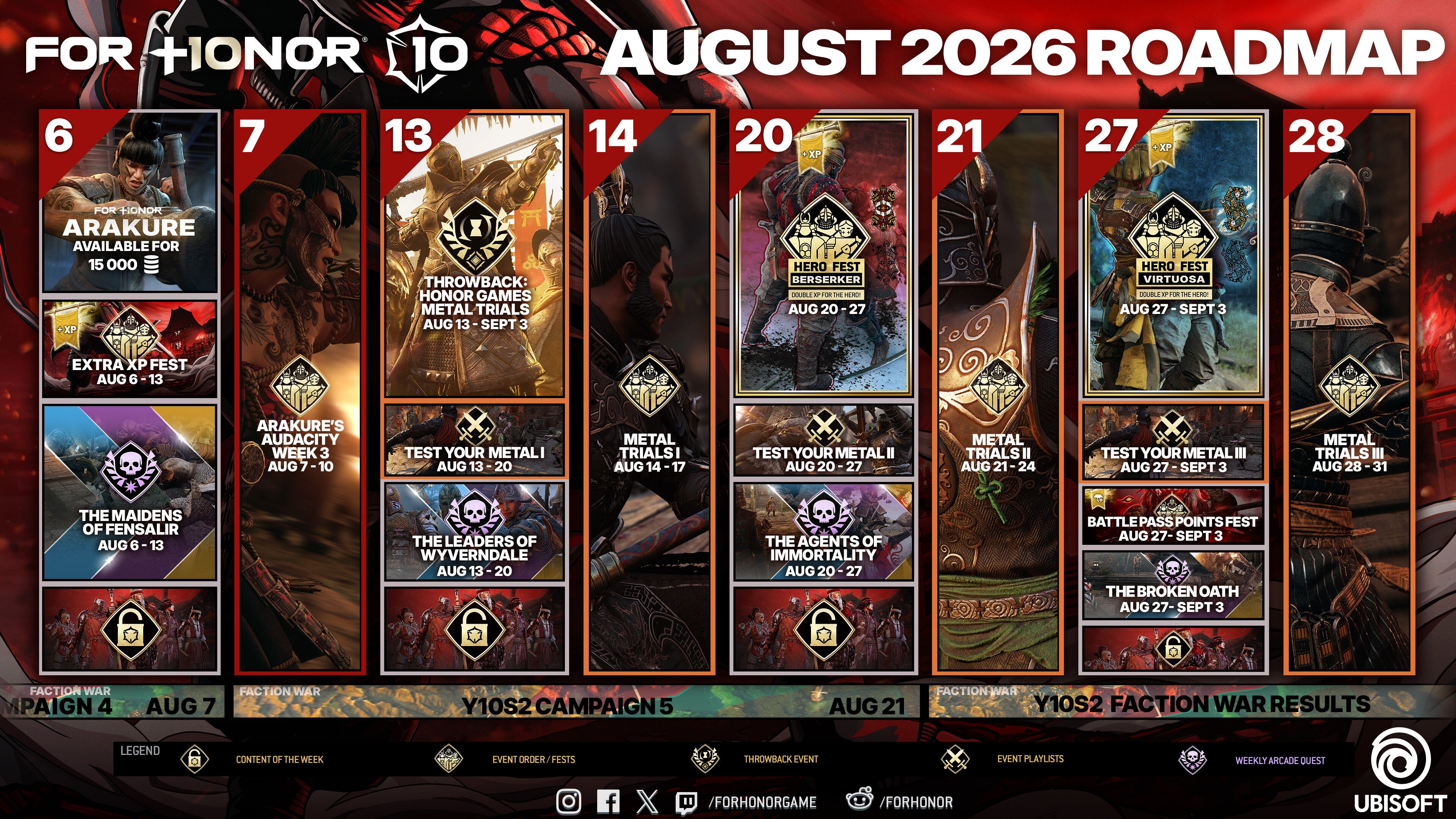 LIVE NOW - AUGUST ROADMAP