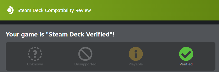 Steam Deck Verified!