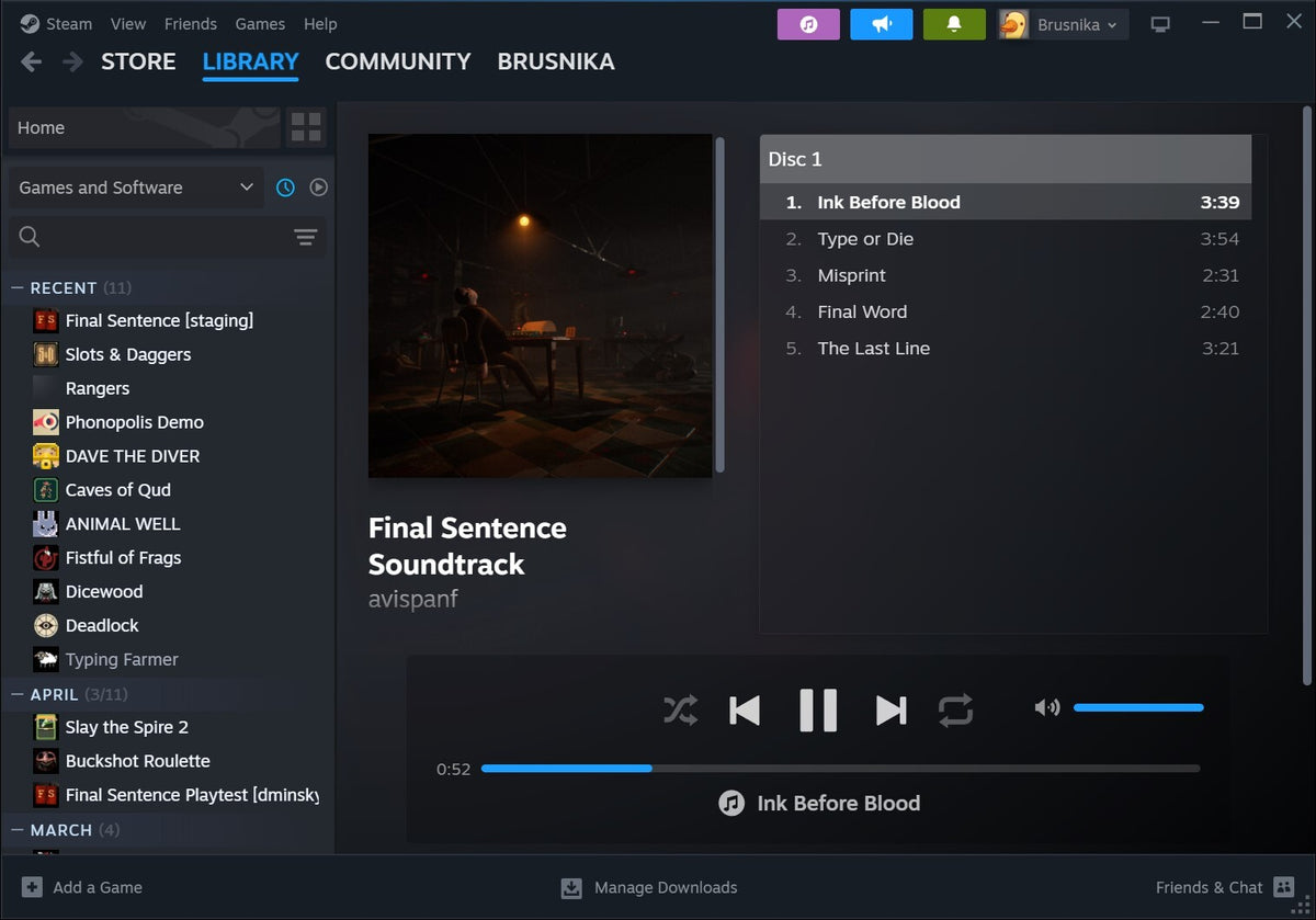 Final Sentence Soundtrack