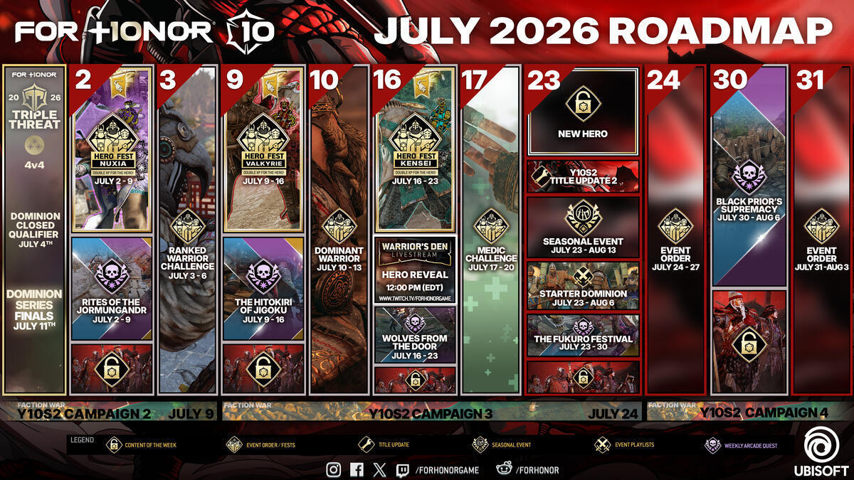 LIVE NOW - JULY ROADMAP