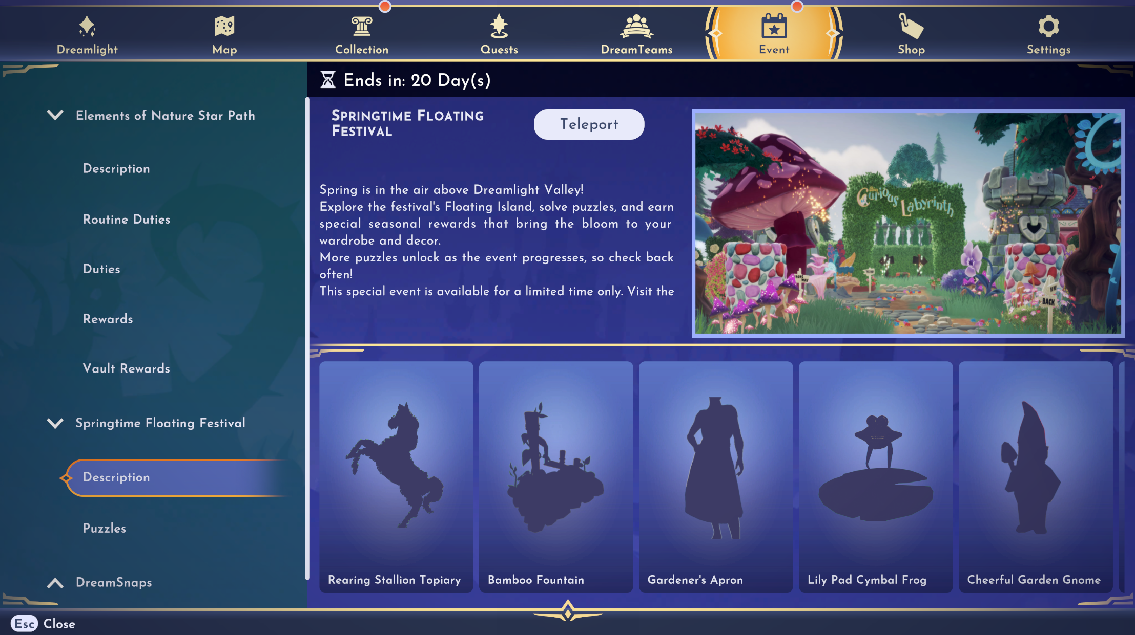 Spring Floating Festival in Disney Dreamlight Valley