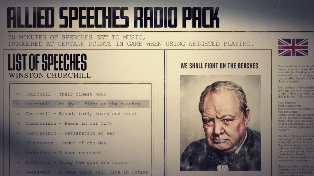 Hearts of Iron IV - Allied Speeches Pack DLC - PC (Steam) — screenshot 2