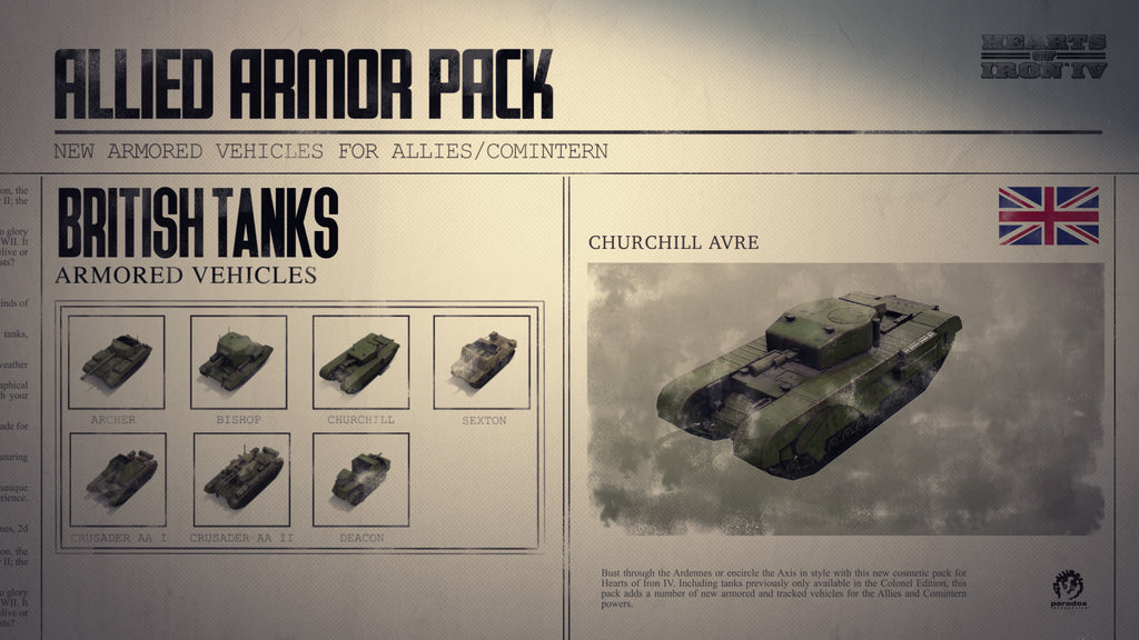 Hearts of Iron IV - Allied Armor Pack DLC - PC (Steam) — screenshot 3