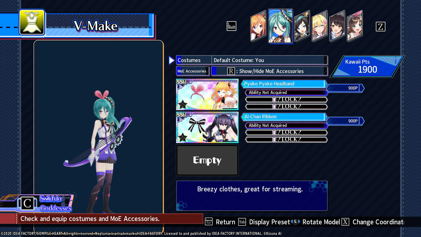 Neptunia Virtual Stars - Kizuna Ai Vtuber Accessories DLC - PC (Steam) — скриншот 2