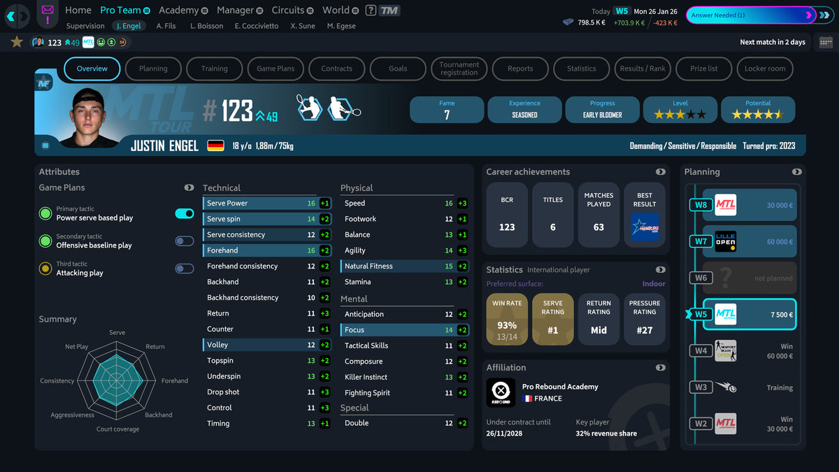 Tennis Manager 26 - PC (Steam) — screenshot 2