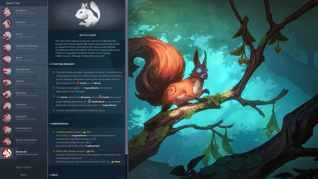 Northgard - Ratatoskr Clan of the Squirrel DLC - PC (Steam) — screenshot 1