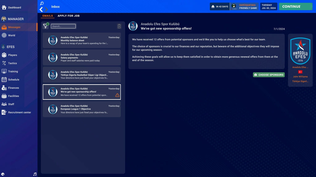 Pro Basketball Manager 2025 - PC (Steam) — screenshot 1