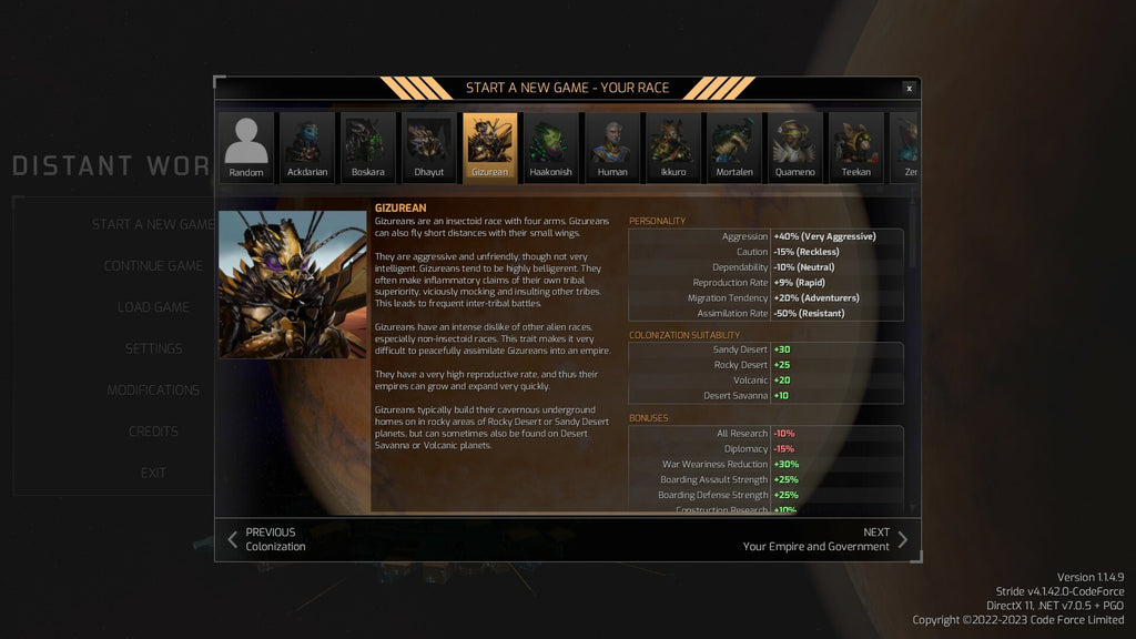 Distant Worlds 2: Factions - Quameno and Gizureans DLC - PC (Steam) — screenshot 2