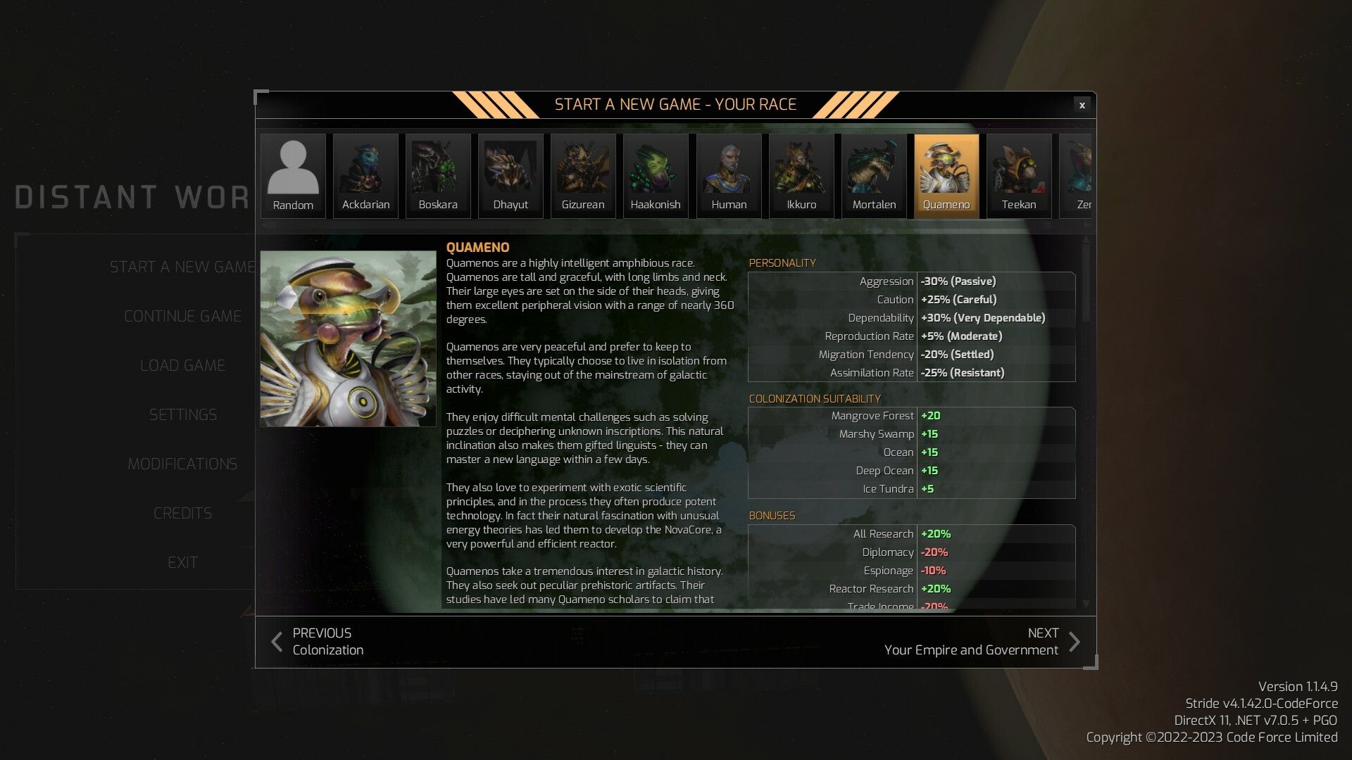 Distant Worlds 2: Factions - Quameno and Gizureans DLC - PC (Steam) — screenshot 1