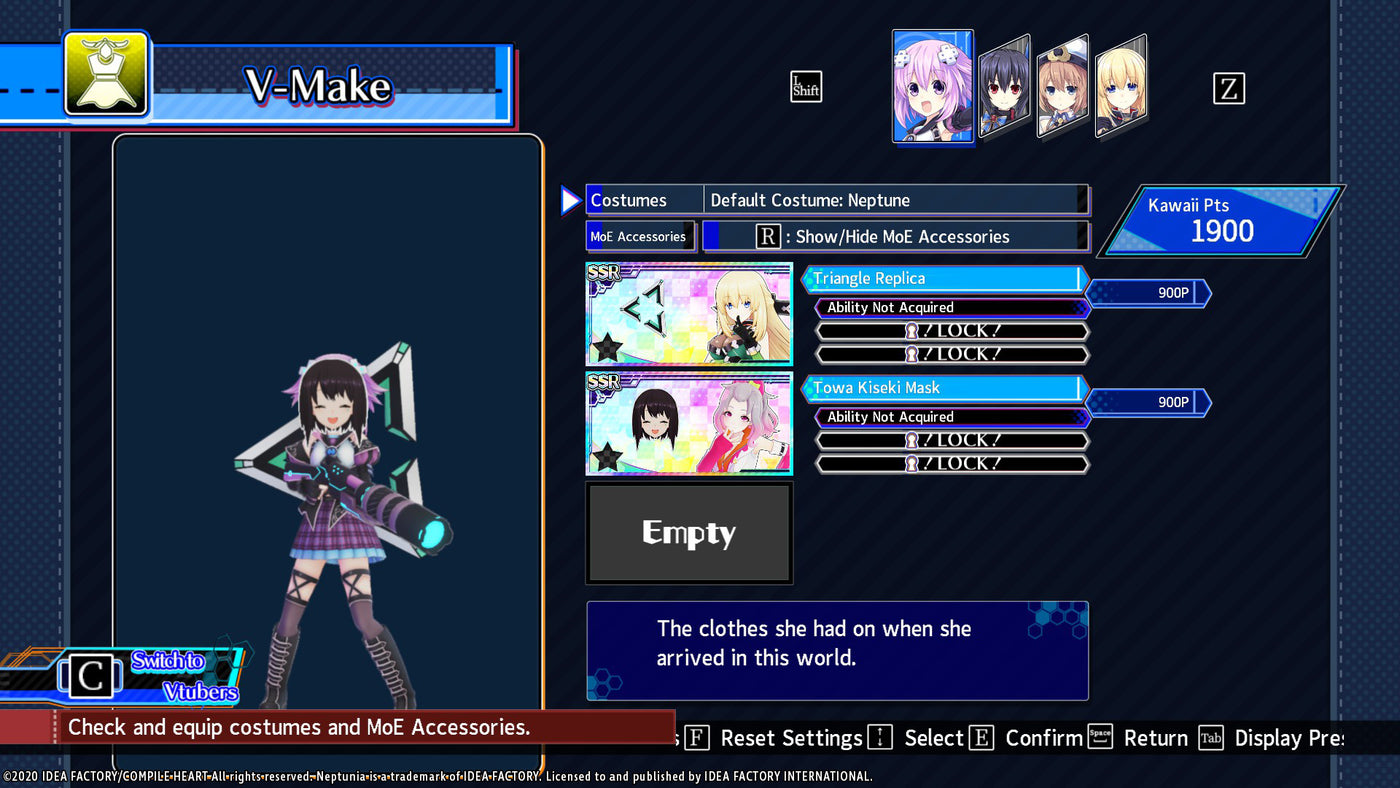Neptunia Virtual Stars - Towa Kiseki Vtuber Accessories DLC - PC (Steam) — скриншот 2