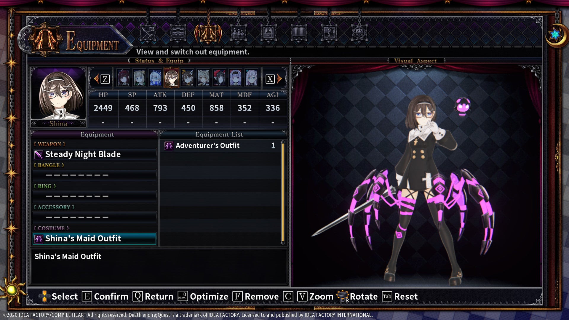 Death end re;Quest 2 - Shina's Maid Outfit screenshot