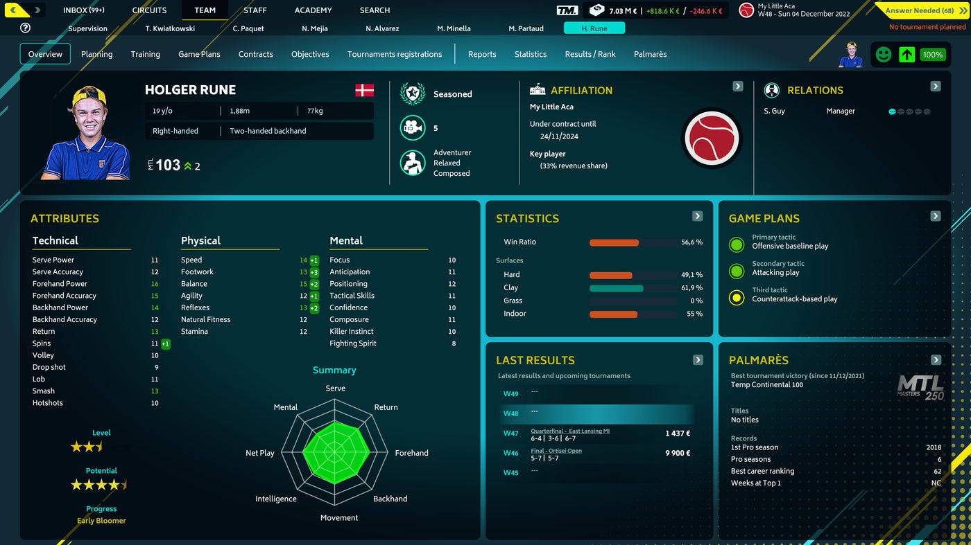 Tennis Manager 2022 - PC (Steam) — скриншот 1