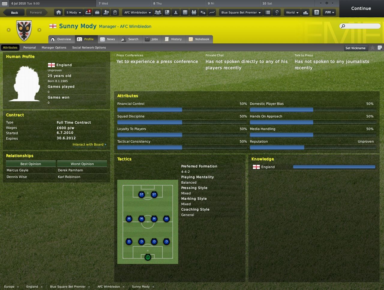 Football Manager 2011 screenshot
