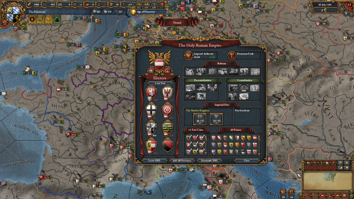 Europa Universalis IV - Emperor DLC - PC (Steam) — скриншот 3