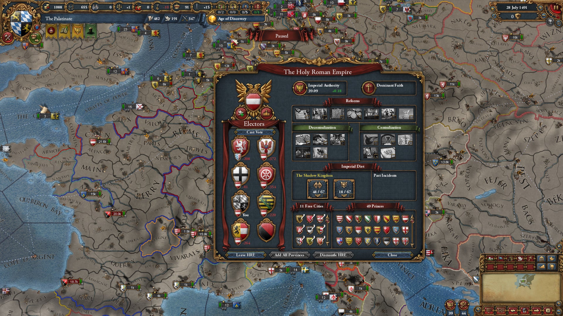 Europa Universalis IV - Emperor DLC - PC (Steam) — screenshot 3