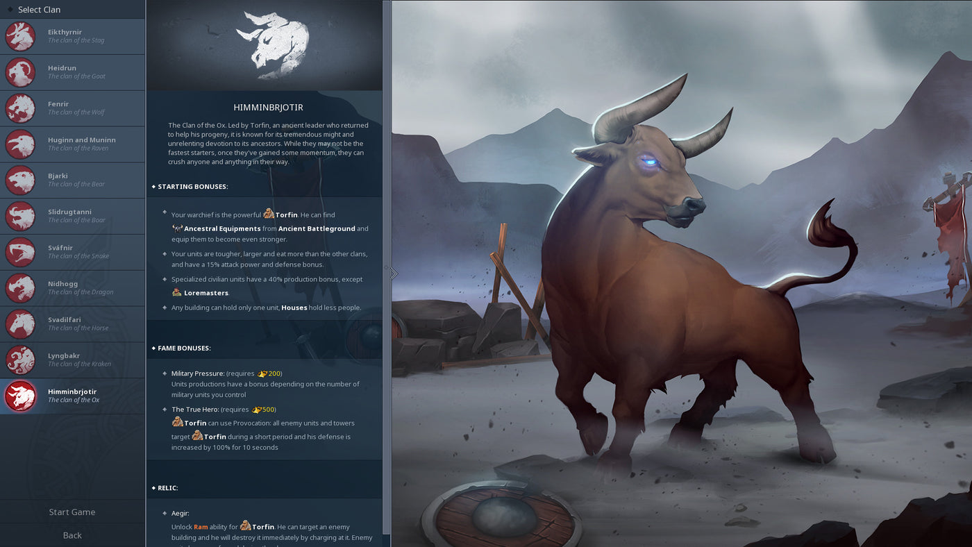 Northgard - Himminbrjotir Clan of the Ox DLC - PC (Steam) — скриншот 1