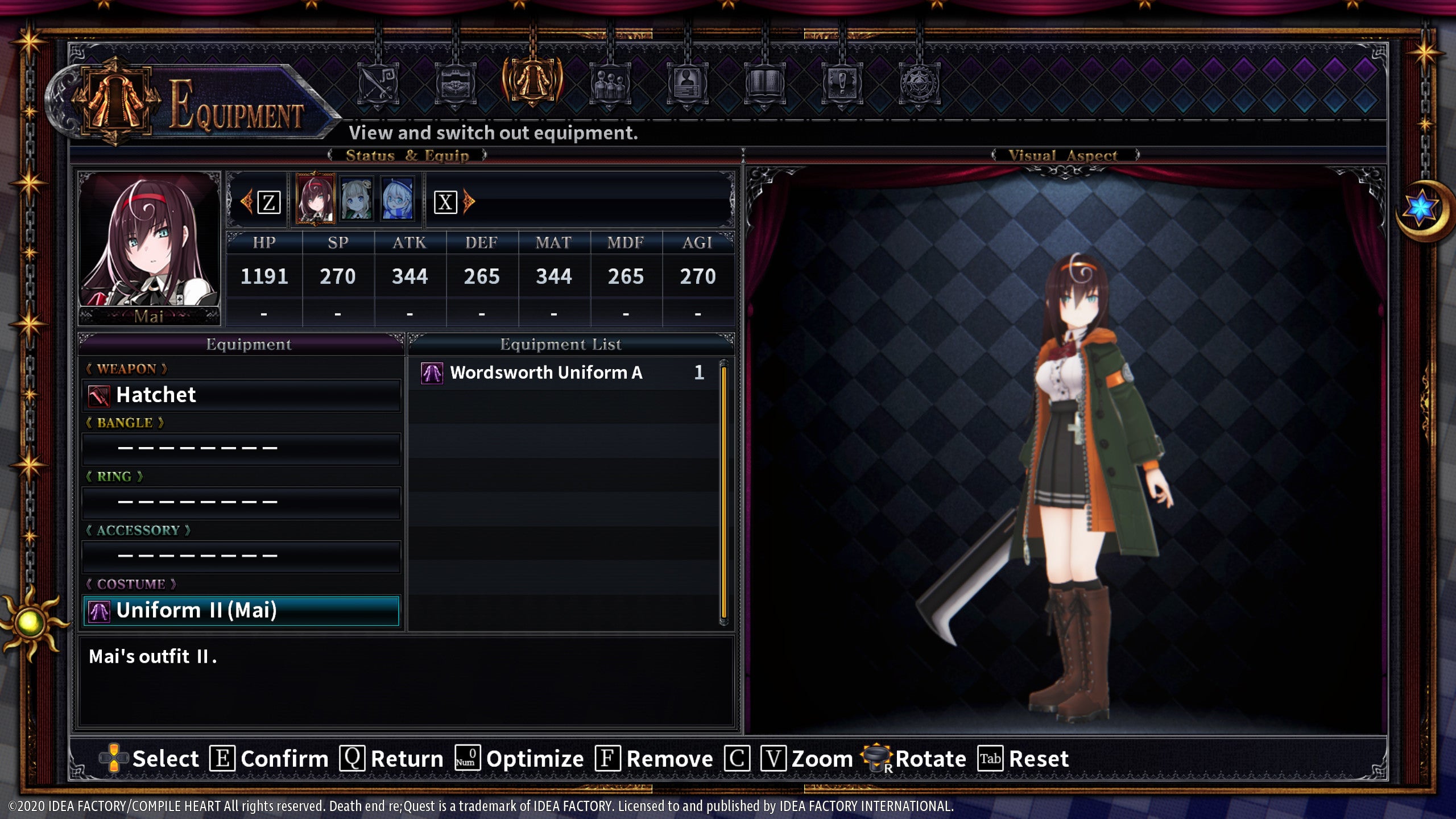 Death end re;Quest 2 - Alternate Uniform Set - PC (Steam) — screenshot 2