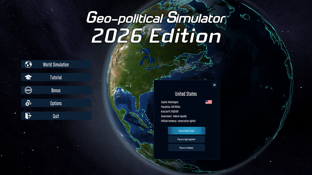 Geo-Political Simulator 2026 Edition - PC (Steam) — screenshot 1