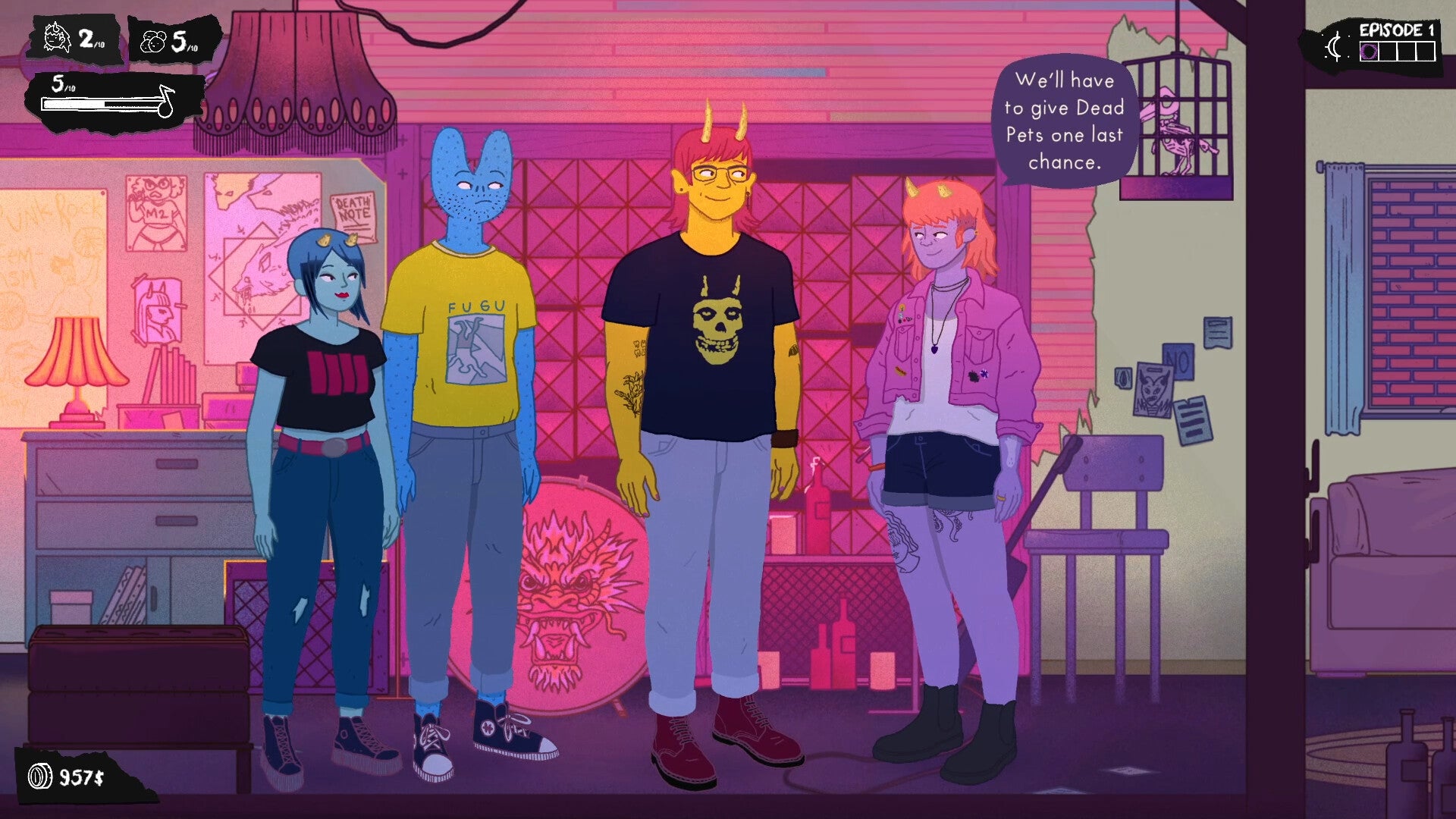 Dead Pets: A Punk Rock Slice of Life Sim - PC (Steam) — screenshot 1