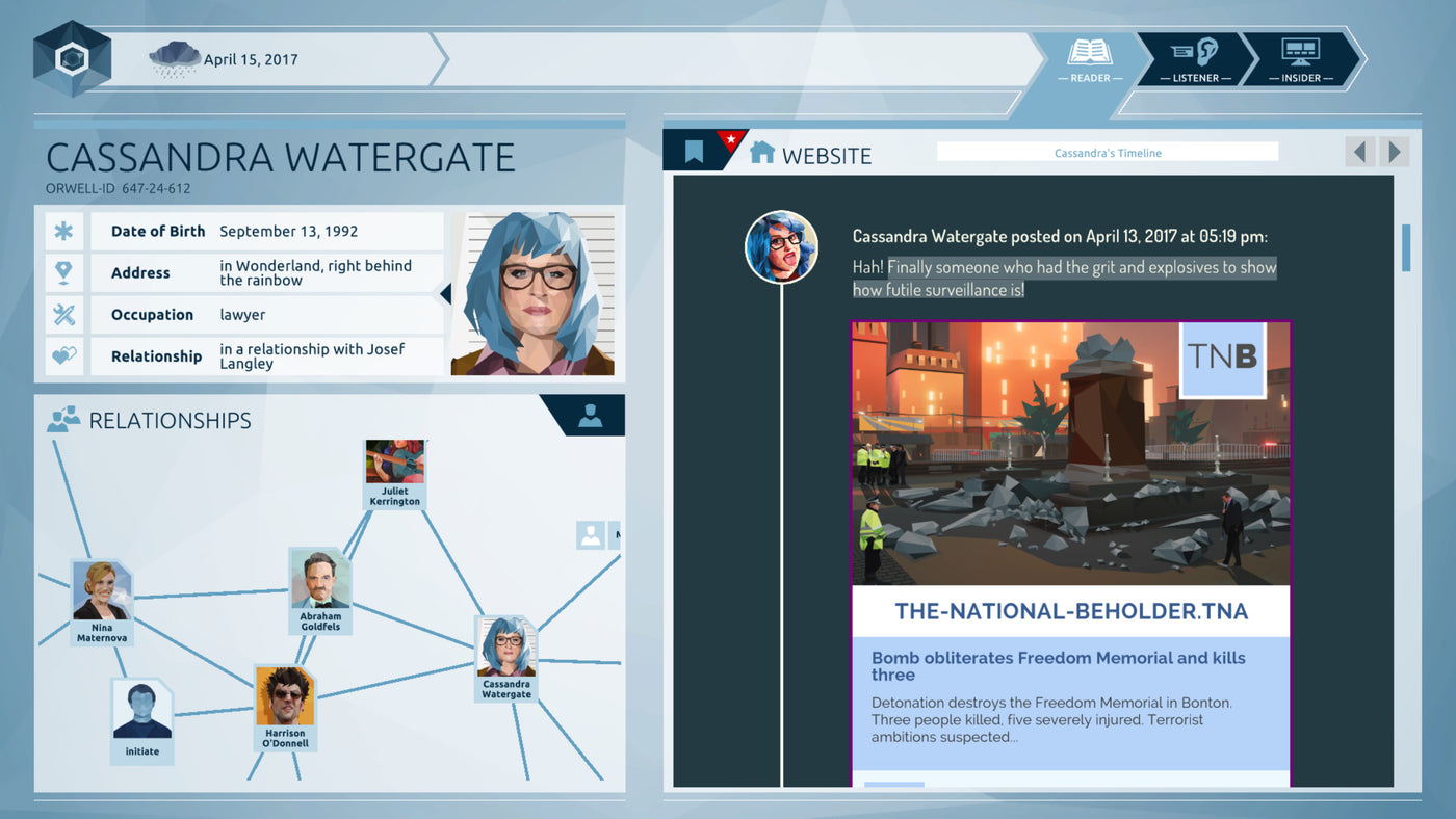 Orwell: Keeping an Eye On You - PC (Steam) — скриншот 1