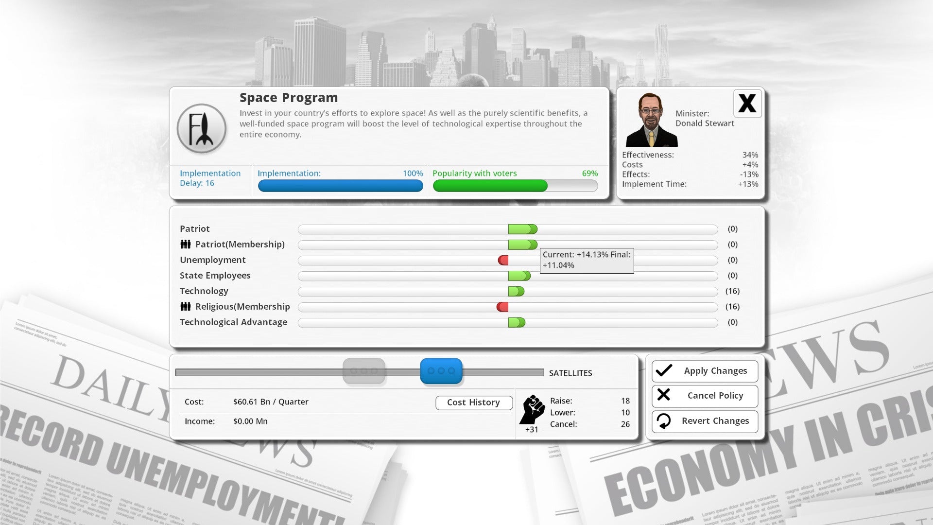 Democracy 3 - PC (Steam) — screenshot 2