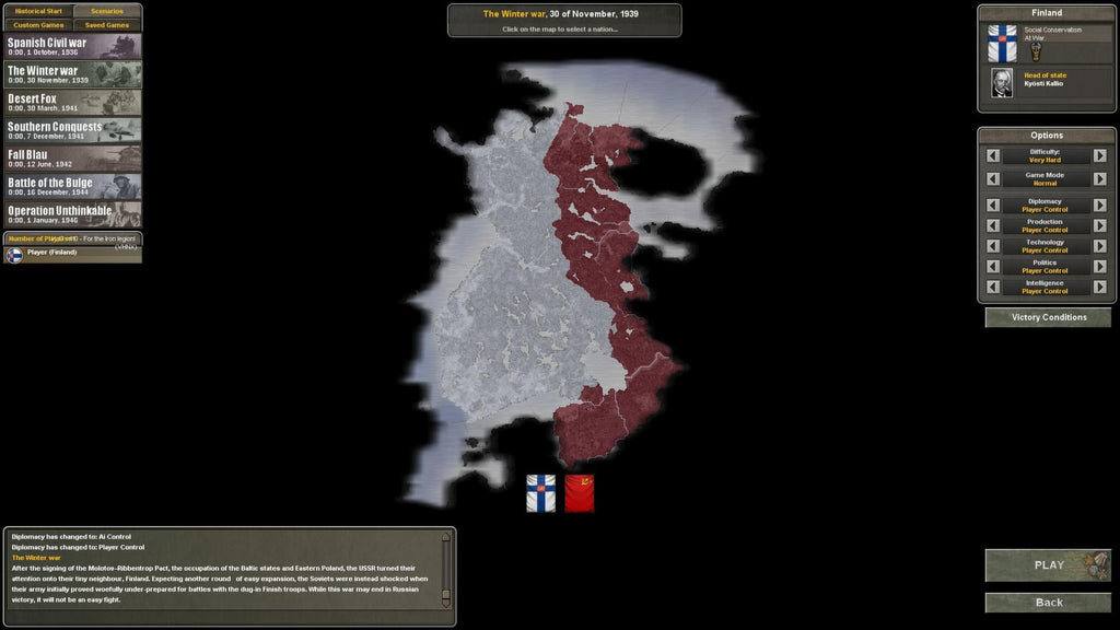 Hearts of Iron III: Their Finest Hour screenshot