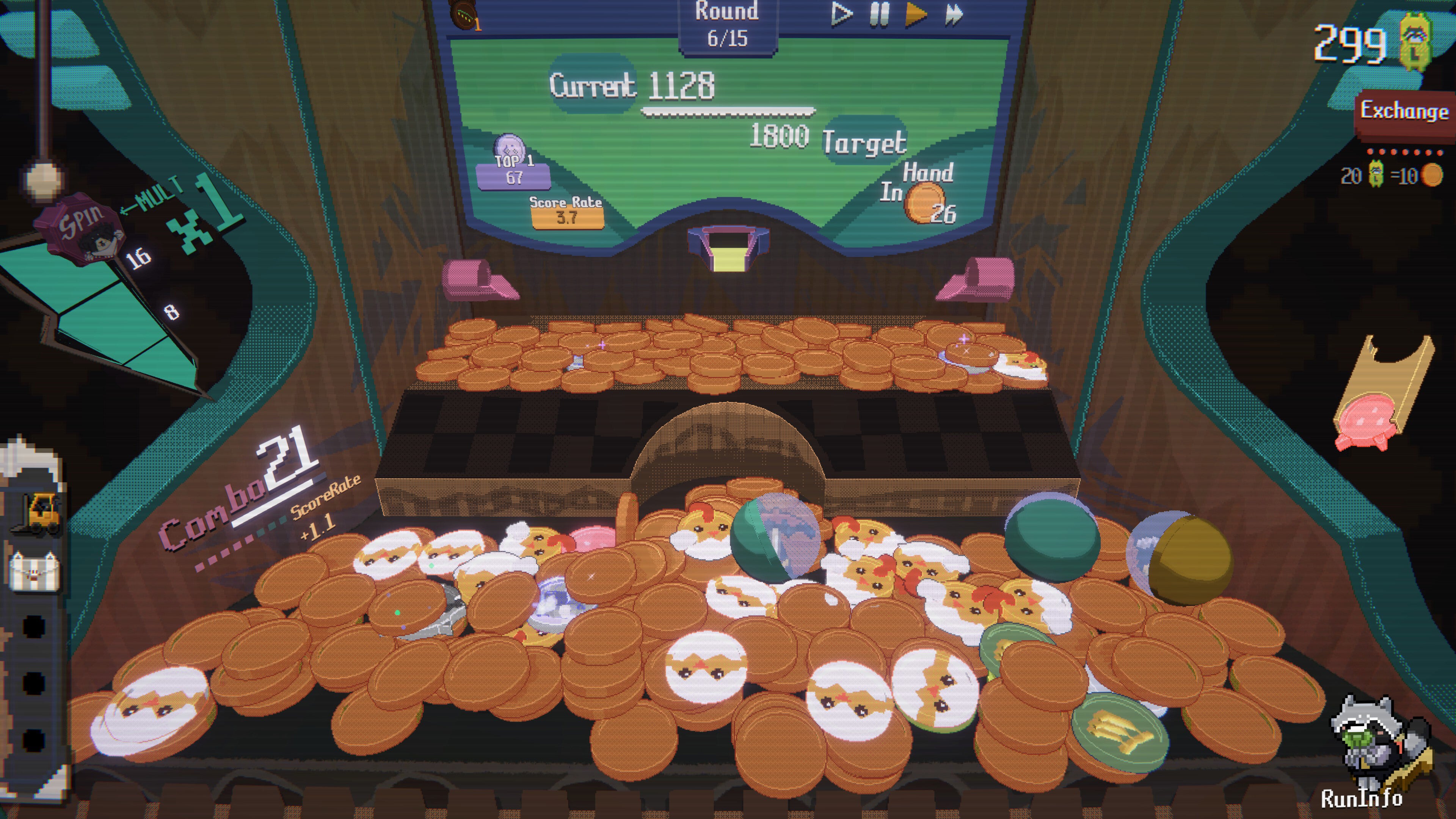 RACCOIN: Coin Pusher Roguelike - PC (Steam) — screenshot 1