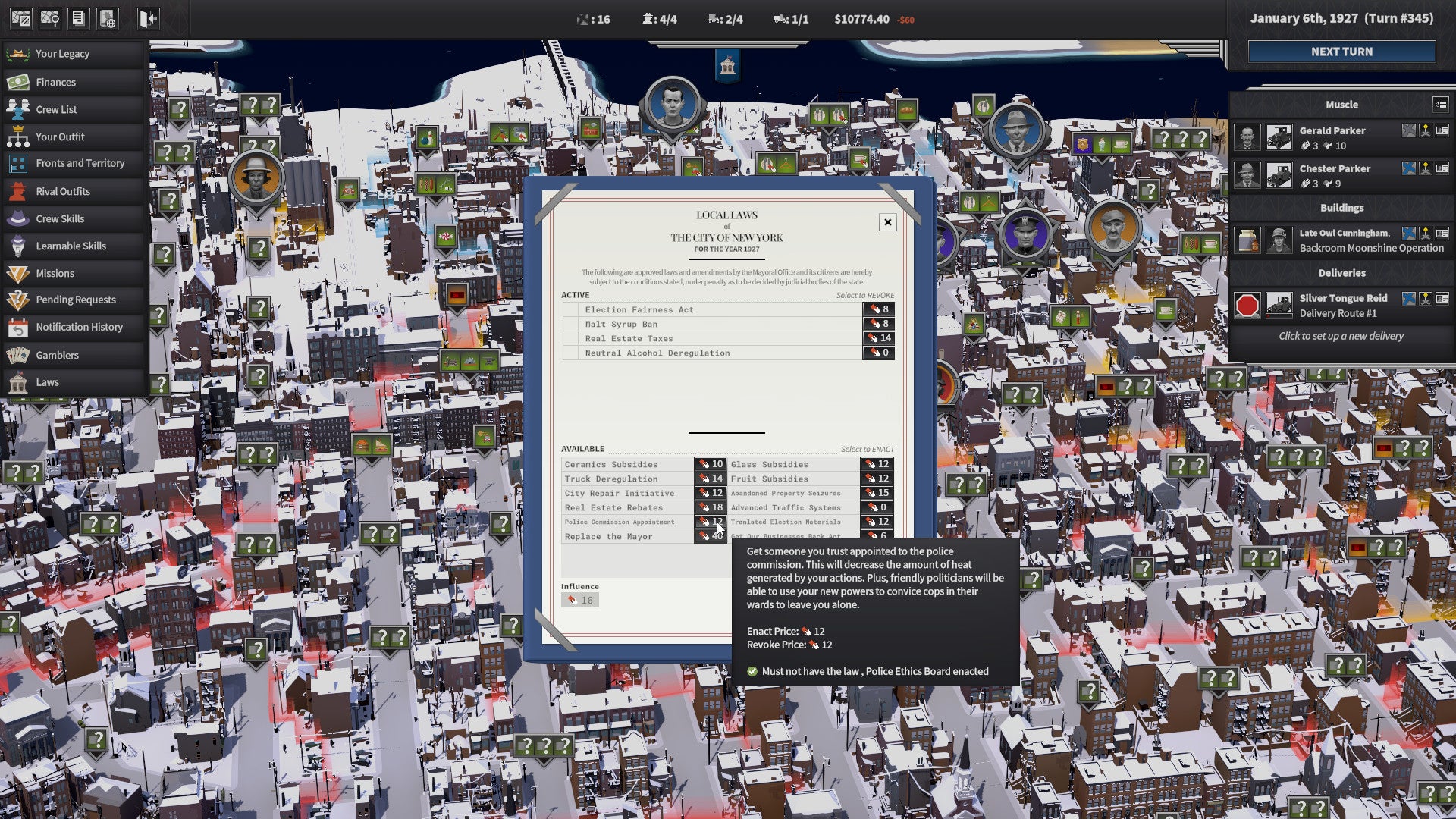 City of Gangsters: Shadow Government DLC - PC (Steam) — screenshot 3