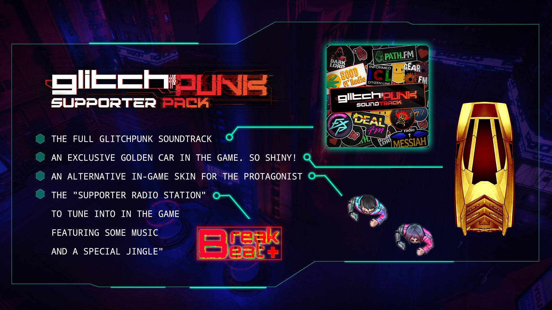 Glitchpunk - Supporter Pack DLC - PC (Steam) — screenshot 1