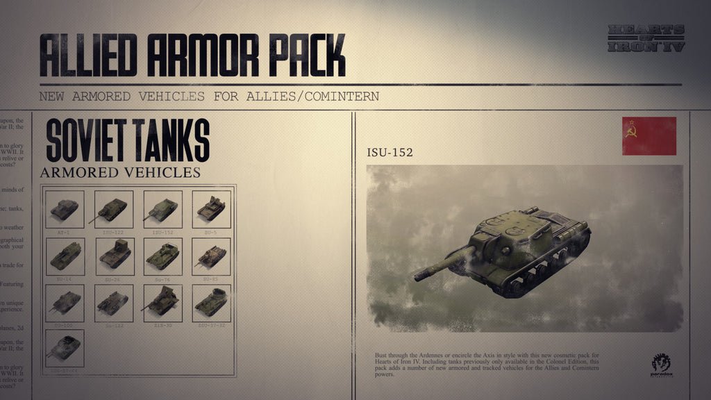 Hearts of Iron IV - Allied Armor Pack DLC - PC (Steam) — screenshot 2