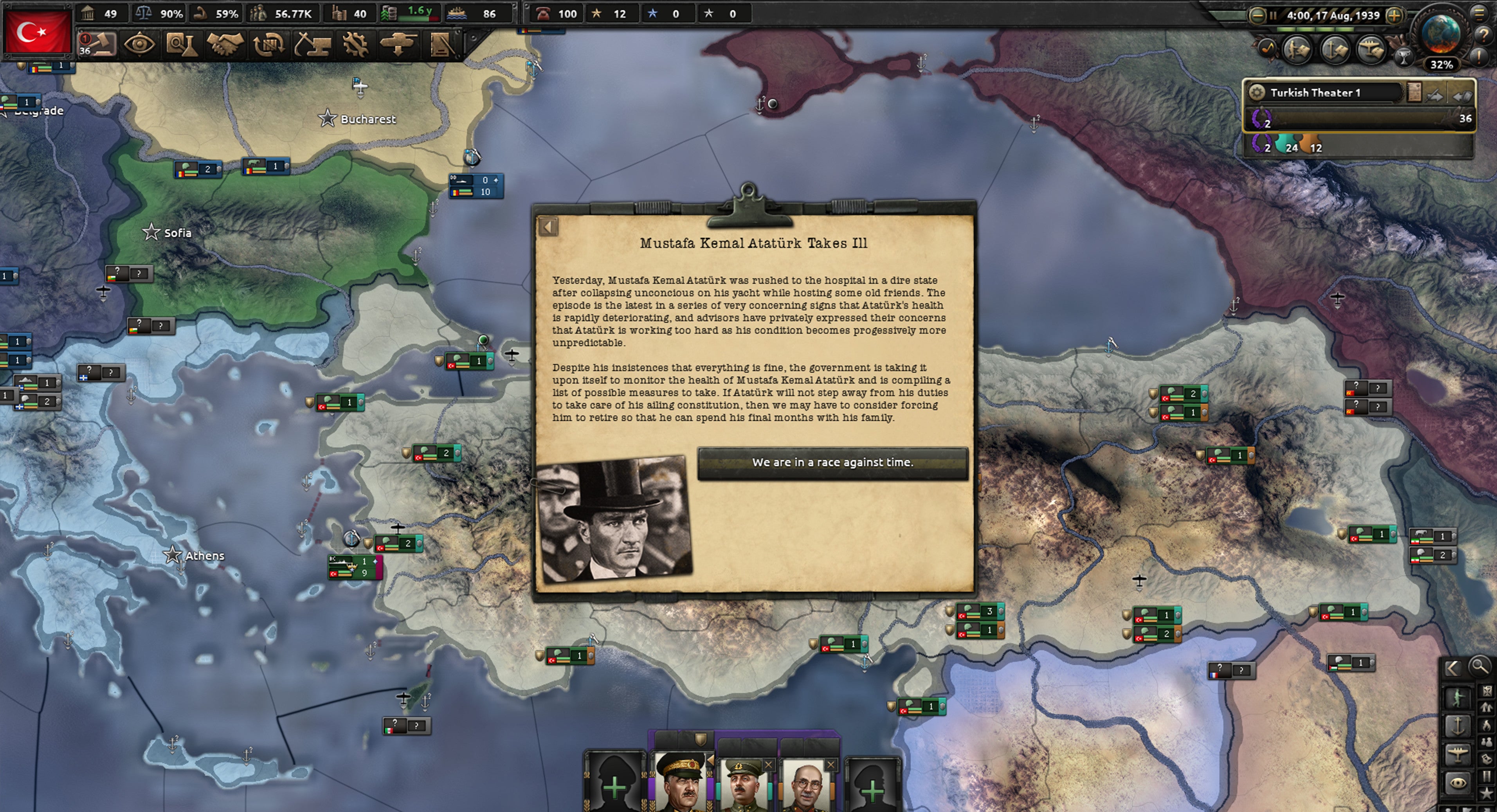Hearts of Iron IV - Battle for the Bosporus DLC - PC (Steam) — screenshot 1